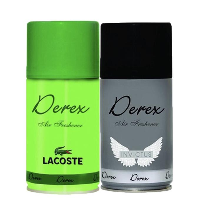اسپری خوشبو کننده هوا دریکس مدل invictus و lacoste حجم 260 میلی لیتر مجموعه 2 عددی